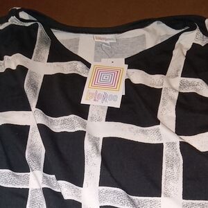 LuLaRoe Black and White Long Sleeve Top
